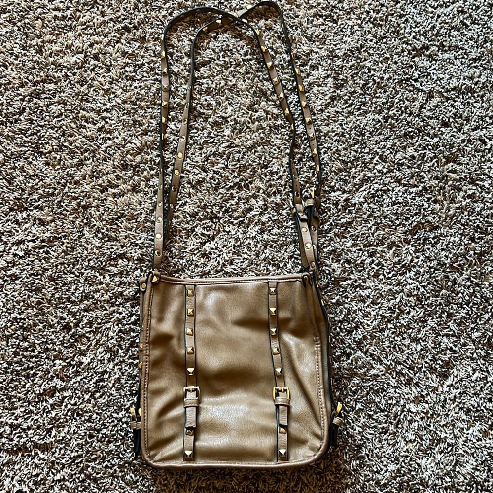 Tan cross body purse